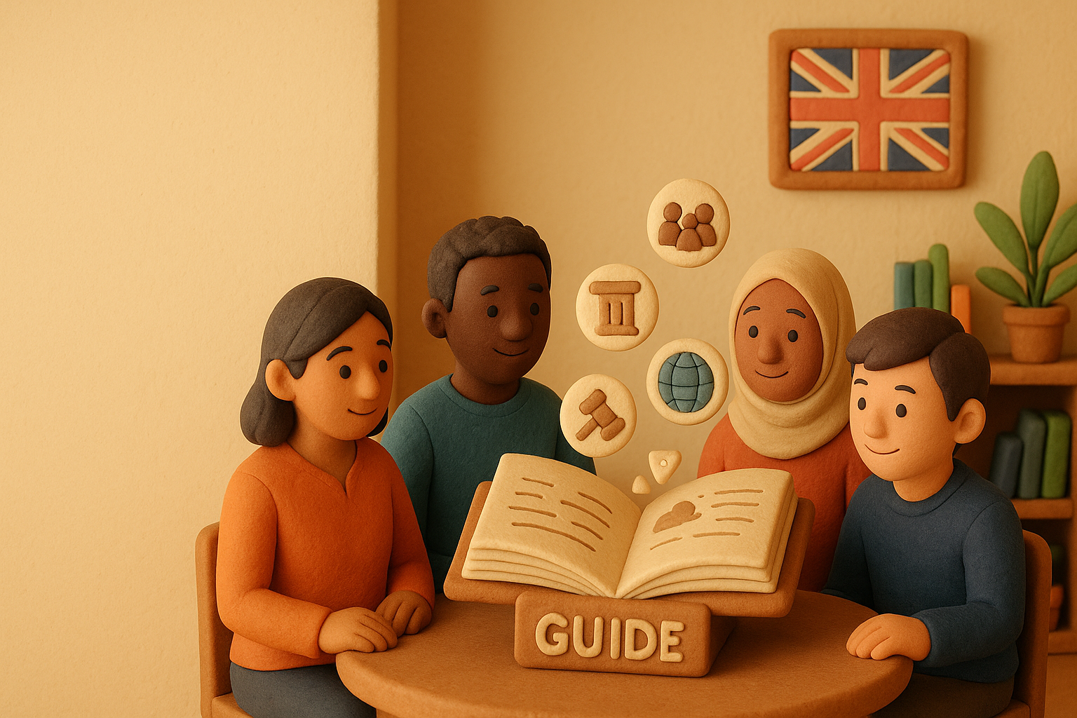 Students preparing for the Life in the UK Test