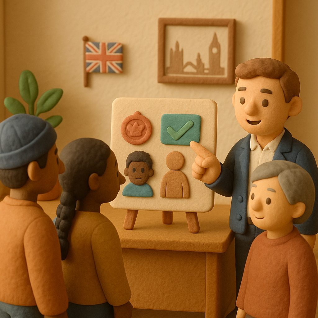 Illustration showing who needs to take the Life in the UK Test